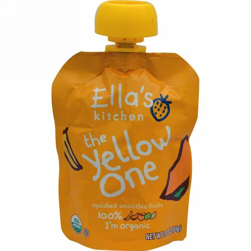 Ella's Kitchen, 黄色いヤツ, 押し潰したスムージーフルーツ, 3.0オンス（85 g） (Discontinued Item)
