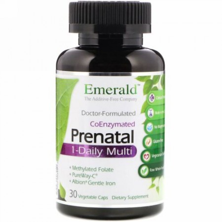 Emerald Laboratories, コエンザイム化出征前1日1錠マルチ、植物性カプセル30錠