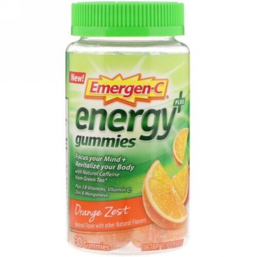 Emergen-C, エナジープラスグミ、オレンジゼスト、グミ30個 (Discontinued Item)