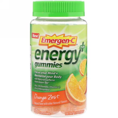 Emergen-C, エナジープラスグミ、オレンジゼスト、グミ30個 (Discontinued Item)