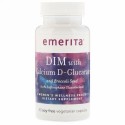 Emerita, カルシウムD-グルカ酸とブロッコリーシー配合DIM、大豆フリーベジタリアンカプセル60個