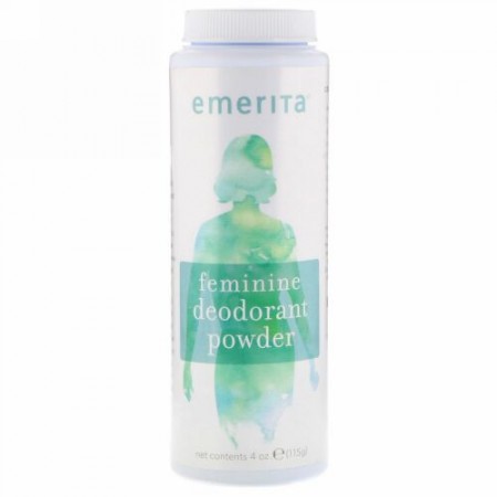 Emerita, 女性用消臭パウダー、4 oz (115 g) (Discontinued Item)