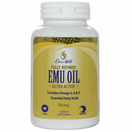 Emu Gold, 完全精製　エミューオイル, ウルトラアクティブ, 750 mg, ソフトジェル90粒