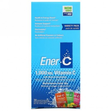 Ener-C, ビタミンC、マルチビタミンドリンクミックス、バラエティパック、30包、9.9オンス（ 282.9g ）