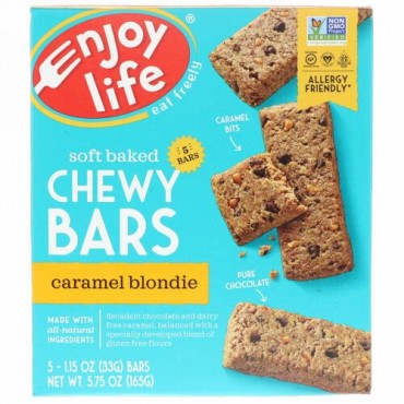 Enjoy Life Foods, ベークドチューイバー、キャラメルブロンディー、各1.15 oz (33 g) (Discontinued Item)