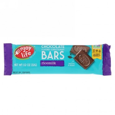 Enjoy Life Foods, チョコレート フレーバー コンフェクショナリー バー、ライスミルク、1.12 oz (32 g)