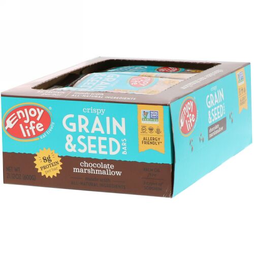 Enjoy Life Foods, クリスピー穀物・種子バー、チョコレートマシュマロ、12本、各1.76 oz (50 g) (Discontinued Item)