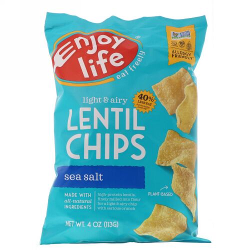 Enjoy Life Foods, ライト＆エアリーレンチルチップ、海塩、113g（4オンス）