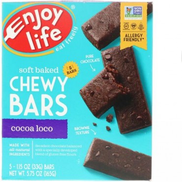 Enjoy Life Foods, ベークドチューイバー、ココアロコ、5本、各1.15 oz (33g)
