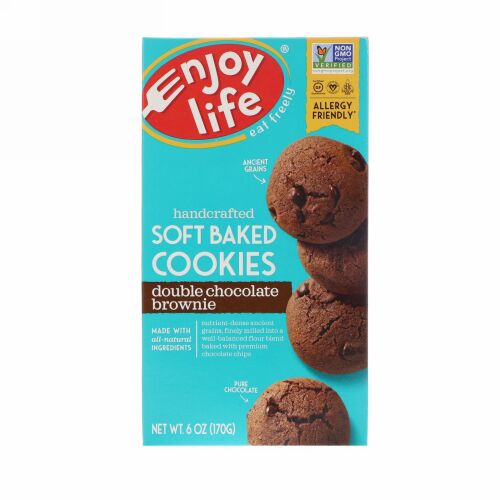 Enjoy Life Foods, ソフトベイクドクッキー、ダブルチョコレートブラウニー、6オンス (170 g)