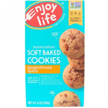 Enjoy Life Foods, ソフトベイクドクッキー, ジンジャーブレッドスパイス, 6オンス (170 g)