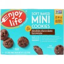 Enjoy Life Foods, ソフトベークドミニクッキー、ダブルチョコレートブラウニー、スナックパック6袋、1袋28g（1 oz）