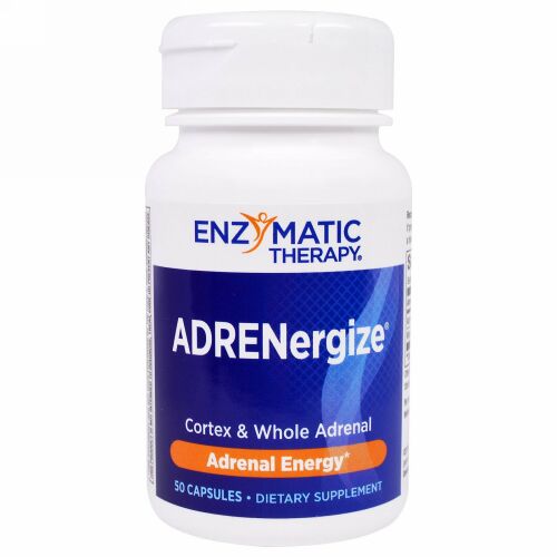 Enzymatic Therapy, アドレナジャイズ（ADRENergize）、アドレナルエネルギー、カプセル50粒