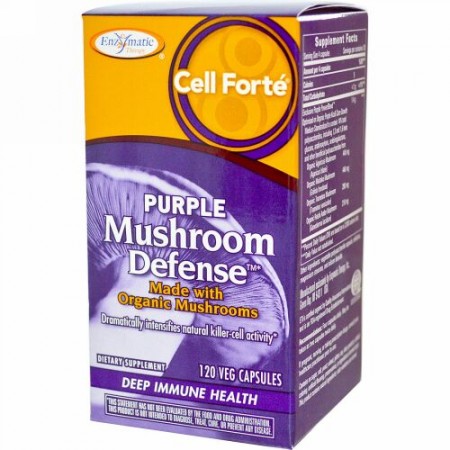 Enzymatic Therapy, Cell Forté, Purple Mushroom Defense, 120 Veggie Caps (Discontinued Item)