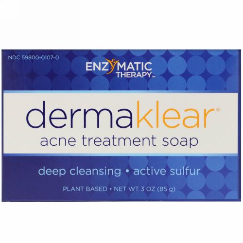 Enzymatic Therapy, DermaKlear ニキビ治療石けん、3オンス (85 g)