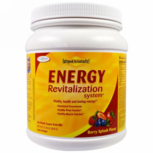 Enzymatic Therapy, ヘトヘトから気分爽快に！ エネルギー活性化システム、はじけるベリー味、21.48オンス(609 g)