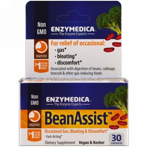 Enzymedica, BeanAssist、30カプセル