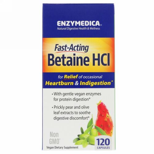Enzymedica, Betaine HCL, 120 Capsules