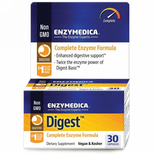 Enzymedica, Digest、コンプリート・エンザイム・フォーミュラ、カプセル 30錠