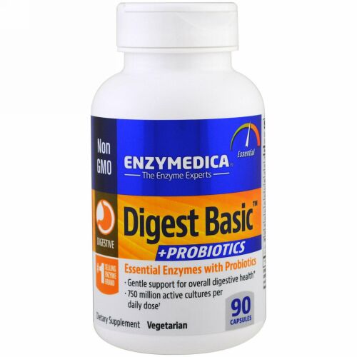 Enzymedica, ダイジェスト・ベーシック + プロバイオティクス、90カプセル