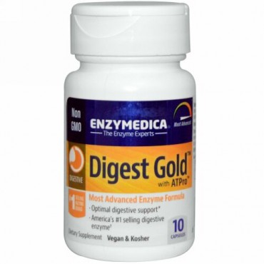 Enzymedica, Digest Gold with ATPro、カプセル10 錠 (Discontinued Item)