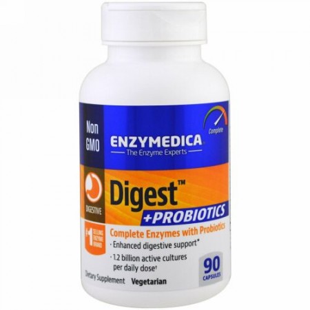 Enzymedica, ダイジェスト + プロバイオティクス、90カプセル