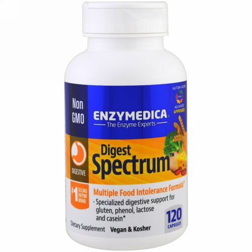 Enzymedica, ダイジェスト・スペクトラム、120カプセル