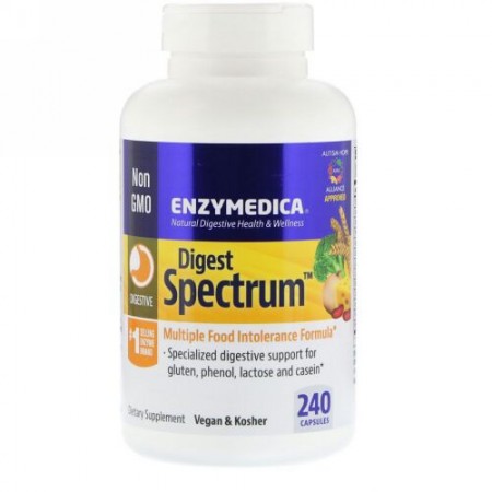 Enzymedica, ダイジェスト・スペクトラム、240カプセル