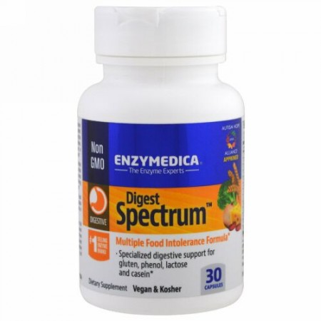 Enzymedica, ダイジェスト・スペクトラム、30カプセル
