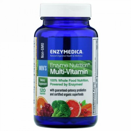 Enzymedica, 酵素栄養素マルチビタミン, 男性用, 120カプセル