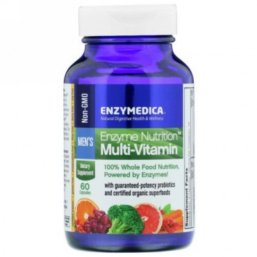 Enzymedica, 酵素栄養素マルチビタミン、メンズ、60カプセル (Discontinued Item)