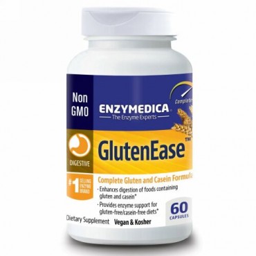 Enzymedica, グルテンイーズ（GlutenEase）, 60カプセル