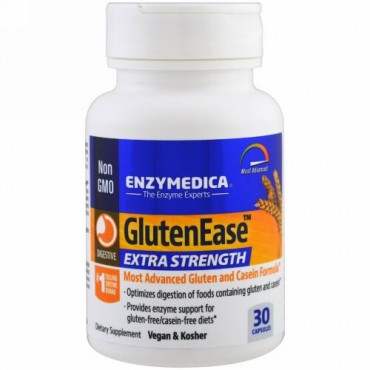 Enzymedica, グルテンイース、エクストラストレングス、30カプセル
