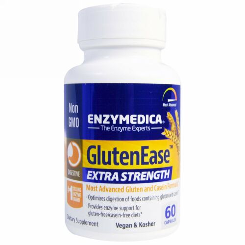 Enzymedica, グルテンイーズ™ 2X DPP-IV 活性配合, 60 カプセル