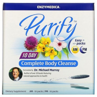 Enzymedica, ピュリファイ、10日間完全体内洗浄、AM 10パック / PM - 10パック