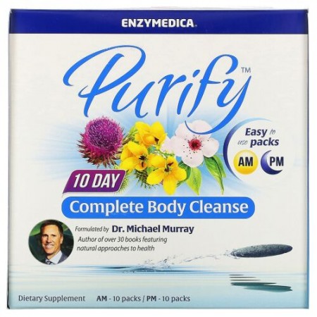 Enzymedica, ピュリファイ、10日間完全体内洗浄、AM 10パック / PM - 10パック