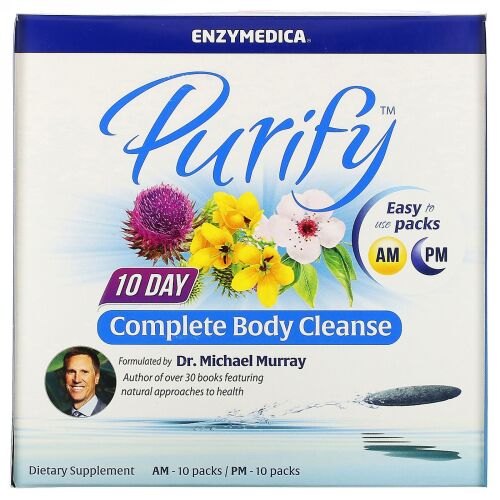 Enzymedica, ピュリファイ、10日間完全体内洗浄、AM 10パック / PM - 10パック