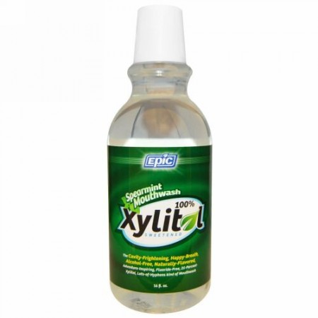 Epic Dental, 100% キシリトール使用、 スペアミント マウスウォッシュ、 16 fl oz (Discontinued Item)