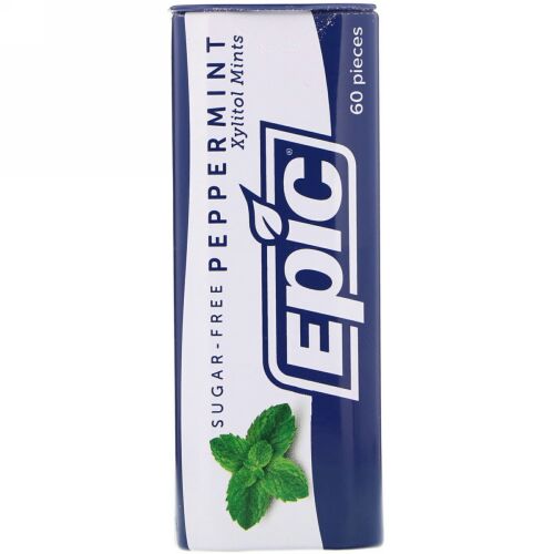 Epic Dental, 100% キシリトール使用、 ペパーミントミンツ、 無糖、 30 g