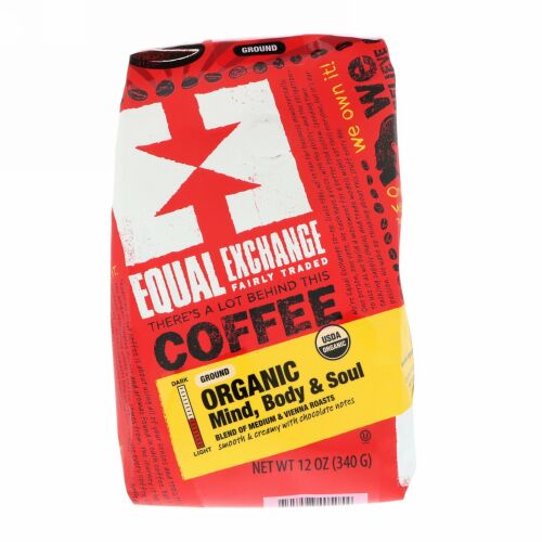 Equal Exchange, オーガニック、コーヒー、心・体・魂、粉末、12 oz (340 g)
