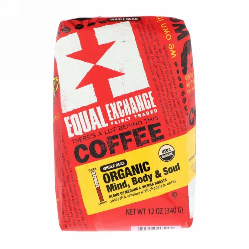 Equal Exchange, オーガニック、コーヒー、心・体・魂、コーヒー豆、12 oz (340 g)