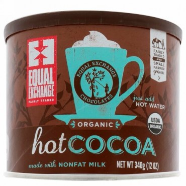 Equal Exchange, オーガニックホットココア、12 oz (340 g)