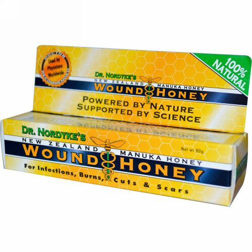 Eras Natural Sciences, Dr. Nordykeのニュージーランド・マヌカハチミツ、 ワウンド・ハニー、 80 g (Discontinued Item)