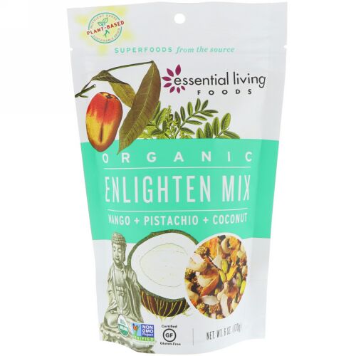 Essential Living Foods, オーガニック、エンライトンミックス、マンゴ+ピスタチオ+ココナッツ、6オンス（170g） (Discontinued Item)