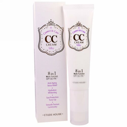 Etude House, コレクト＆ケアCCクリームSPF 30 / PA ++、シルキー、1.23オンス（35g） (Discontinued Item)