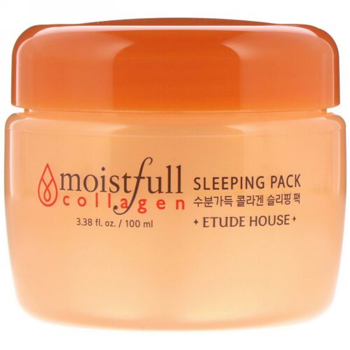 Etude House, モイストフル　コラーゲン　スリーピングパック、3.38 fl oz (100 ml) (Discontinued Item)