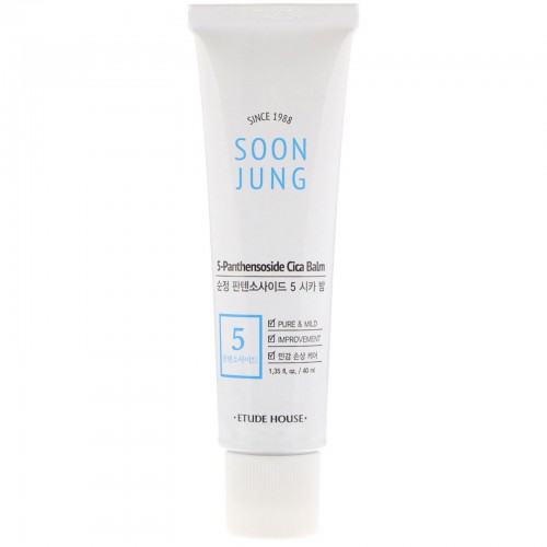 Etude House, Soon Jung, 5-Panthensoside Cica Balm, 1.35 fl oz (40 ml)