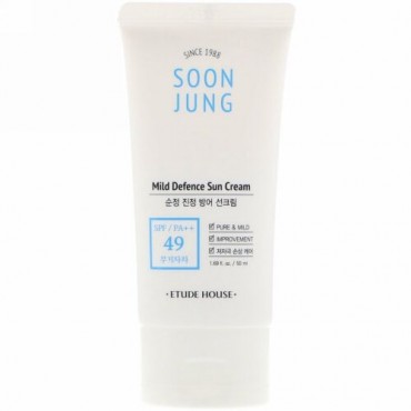 Etude House, Soon Jung, Mild Defence Sun Cream, 1.69 fl oz (50 ml) (Discontinued Item)