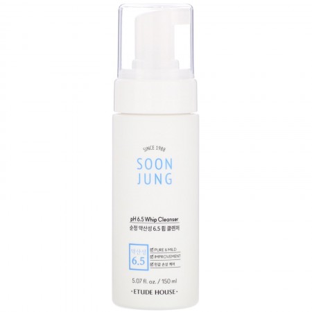 Etude House, Soon Jung（スンジョン）、pH 6.5ホイップクレンザー、150ml（5.07液量オンス）