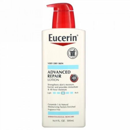 Eucerin, アドバンスリペアローション、無香料16.9 fl oz (500 ml)
